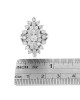Diamond Marquise Shape Cluster Ring in White Gold
